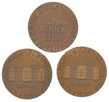 Csehszlovákia 1977. "A Dél-Cseh Múzeum alapításának 100. évfordulójára, České Budějovice" kétoldalas bronz emlékérem (2db, 70mm) + 1984. "A Dél-Cseh Múzeum Történeti Klubjának 25. évfordulója" kétoldalas bronz emlékérem (70mm) T:AU,XF Czechoslovakia 1977. "For the 100th anniversary of the foundation of the South Bohemian Museum, České Budějovice" double-sided bronze commemorative medal (2pcs, 70mm) + 1984. "25th anniversary of the History Club of the South Bohemian Museum" double-sided bronze commemorative medal (70mm) T:AU,XF