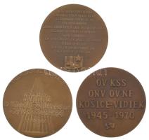 Csehszlovákia 1970-1989. 3xklf bronz emlékéremtétel T:AU,XF
Czechoslovakia 1970-1989. 3xdiff bronze...