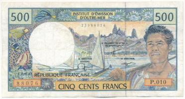 Franciaország Tengerentúli Területei DN (1990-2013) 500Fr T:F tűlyukak French Pacific Territories ND (1990-2013) 500 Francs C:F needle holes Krause P#1