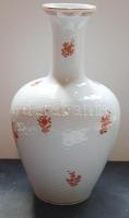 Apponyi mintás és sorszámmal ellátott aranyozott szájú herendi porcelán öblös váza 28cm-es magassággal, szép állapotban