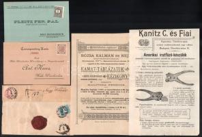 1898 Heinrich Cellerin vízpumpa reklám nyomtatvány, Nagypénteki református társaság adománykérő leve...