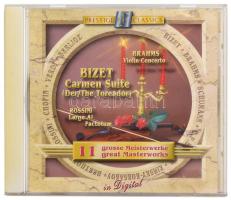 11 great Masterworks. Bizet, Brahms, Schumann, Bach, Rimsky-Korsakov, Beethoven, Rossini, Chopin, Verdi, Berlioz. CD, Prestige Classics, Csehország, 1994. VG+