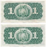 Bolívia 1929. 1B "Banco Central De Bolivia" felülbélyegzéssel (2xklf) T:XF Bolivia 1929. 1...