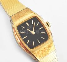 Seiko női karóra, aranyozott fém szíjjal, kvarc, nem működik, 14x12 mm