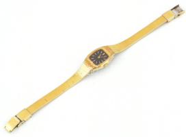 Seiko női karóra, aranyozott fém szíjjal, kvarc, nem működik, 14x12 mm