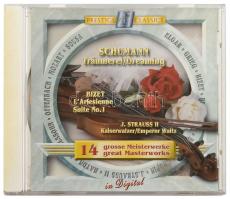 14 great Masterworks. Elgar, Grieg, Bizet, Beethoven, Brahms, Chopin, Johann Strauss, Haydn, Mendelssohn, Offenbach, Schumann, Mozart, Sousa. CD, Prestige Classics, Csehország, 1994. VG+