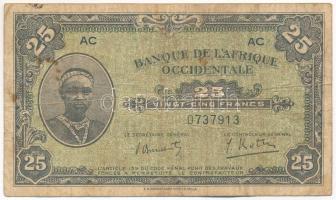 Francia Nyugat-Afrika 1942. 25Fr T:F,VG French West Africa 1942. 25 Francs C:F,VG Krause P# 30