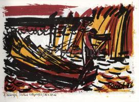 Kunt Ernő kiállítás a Balatoni Múzeumben. Keszthelyen 1988. 20 db színes reprodukciót tartalmazó füz...