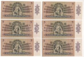 1939. 5P (6x) sorszámkövetők T:UNC Adamo P6