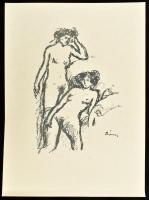 Rippl-Rónai József (1861-1927): Aktok 1913. Cinkográfia , papír, jelzett a cinkográfián, lapméret 26...