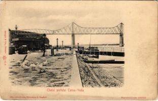 Cernavoda, Cerna Voda, Csernavoda; Cheiul portului / bridge, port (wet damage)