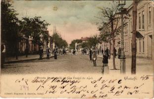 1904 Galati, Galatz; Strada Domneasca in fata Curtei de Apel / street view (fl)