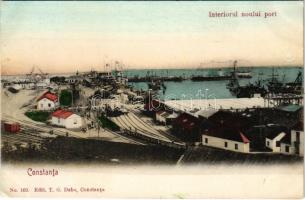 Constanta, Interiorul noului port / new port, railway station, train, locomotive (EK)