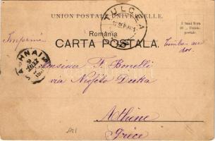 1901 Tulcea, Tulcsa, Tulcha; Vederea generala cu Monumentul Comemorativ / general view (tear)