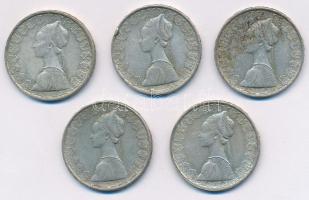 Olaszország 1964R 500L Ag "Kolumbusz hajói" (5x) T:XF,VF patina
Italy 1964R 500 Lire Ag &...