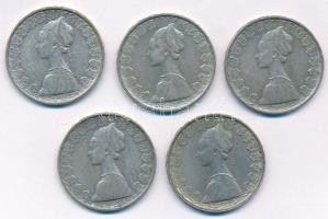 Olaszország 1965R 500L Ag "Kolumbusz hajói" (5x) T:XF,VF patina
Italy 1965R 500 Lire Ag &...