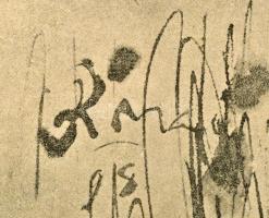 Rippl-Rónai József (1861-1927): Önarckép 1913. Ofszet, papír, jelzett a nyomaton, 16x23 cm csak 200 ...