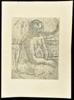 Rippl-Rónai József (1861-1927): Önarckép 1913. Ofszet, papír, jelzett a nyomaton, 16x23 cm csak 200 ...