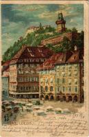 1899 (Vorläufer) Graz, Luegg, Grazer Künstlerpostkarte No. 1. litho s: P. Scholz (EK)