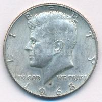 Amerikai Egyesült Államok 1968D 1/2$ Ag Kennedy T:XF patina USA 1968D 1/2 Dollar Ag Kennedy C:XF patina Krause KM#202a