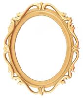 Ovális fali tükör, fa keretben, szép állapotban, kopással, 38x31 cm