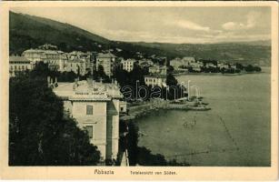 Abbazia, Totalansicht von Süden / general view from south, Pension Scheler (from postcard booklet)