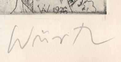 Würtz Ádám (1927-1994): Pro libertate, 1703 (Rákóczi szabadságharc). Rézkarc, papír, jelzett, lap sz...