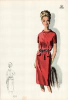 1966 3 db vintage női divatkép, ofszet nyomat, papír, egyik lap alján apró folttal, 34x24 cm