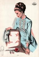 cca 1950 3 db Wemo Modes Internationales vintage divatkép, ofszet nyomat, papír, 32x21,5 cm