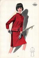 cca 1950 3 db Wemo Modes Internationales vintage divatkép, ofszet nyomat, papír, 32x21,5 cm