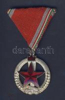 Tűzrendészeti Érem ezüst fokozata, szalaggal T:2