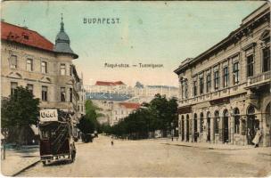 1910 Budapest I. Alagút utca, omnibusz Odol reklámmal, üzletek, gyógyszertár. S.L.B. No. 120. (kopott sarkak / worn corners)