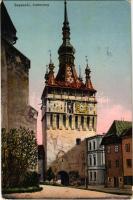 1917 Segesvár, Schässburg, Sighisoara; Óratorony / clock tower (EK)