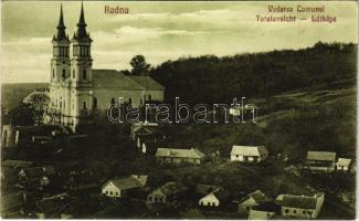 Máriaradna, Radna (Lippa, Lipova); Vederea comunei / Totalansicht / látkép, Kegytemplom / pilgrimage church, general view (EK)