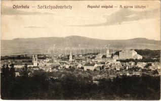 1926 Székelyudvarhely, Odorheiu Secuiesc; látkép / Aspectul orasului / general view (fl)