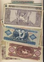 67 db klf magyar bankjegy korona-, pengő-, forint-időszakból jobbakkal, Adamovszky-katalógus alapján...