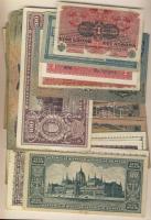 67 db klf magyar bankjegy korona-, pengő-, forint-időszakból jobbakkal, Adamovszky-katalógus alapján rendezve, variánsokkal T:II,II/III,III