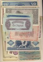 67 db klf magyar bankjegy korona-, pengő-, forint-időszakból jobbakkal, Adamovszky-katalógus alapján...