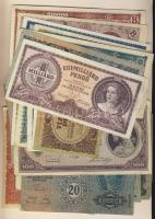 70 db klf magyar bankjegy 1852-től gulden, korona-, pengő-, forint-időszakból jobbakkal, Adamovszky-...