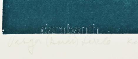 Varga-Amár László (1955-): Kettős Daphnis (Hommage á Böcklin), 1989. Vegyes technika, nyomat, papír,...