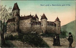 Szamobor, Samobor; Stari grad god 1776 / régi vár 1776-ban / old castle in 1776