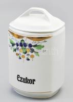 Aich csehszlovákia 6 darabos tárolóedény szett. Kézzel festett virágmintás, magyar feliratos, jelzés...