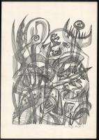 Varga Hajdú István (1920-1981): 3 db nyomat, papír, jelzett a nyomaton, 18×23 és 29x20,5 cm