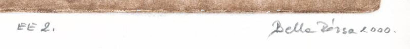 Bella Rózsa (1951-): Árpádházi Szent Erzsébet. Akvatinta, papír, jelzett, számozott EE2., 28,5x18,5 ...