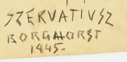 Szervátiusz Jenő (1903-1984): II. világháborús hadifogoly, feltehetően Székely János költő portréja ...