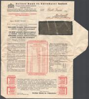 cca 1930-1940 Török A. és Társa Bankház Rt. osztálysorsjáték reklámlap, szerencseszámokkal + 2 db to...