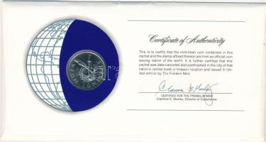 Tanzánia 1980. 1Sh Cu-Ni "Nemzetek pénzérméi" felbélyegzett borítékban, bélyegzéssel T:UNC...