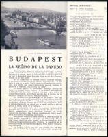 1941 Budapest, eszperantó nyelvű idegenforgalmi prospektus, Stoits György által tervezett térképpel,...