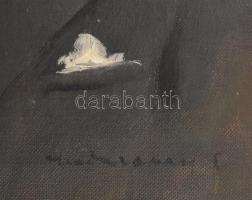 Olvashatatlan (Madarassy?) jelzéssel: Portré. Olaj, vászon. . 33x28 cm