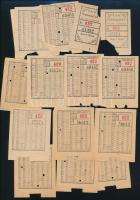 cca 1950 17 db FAÜ és FVV autóbusz és villamosjegy